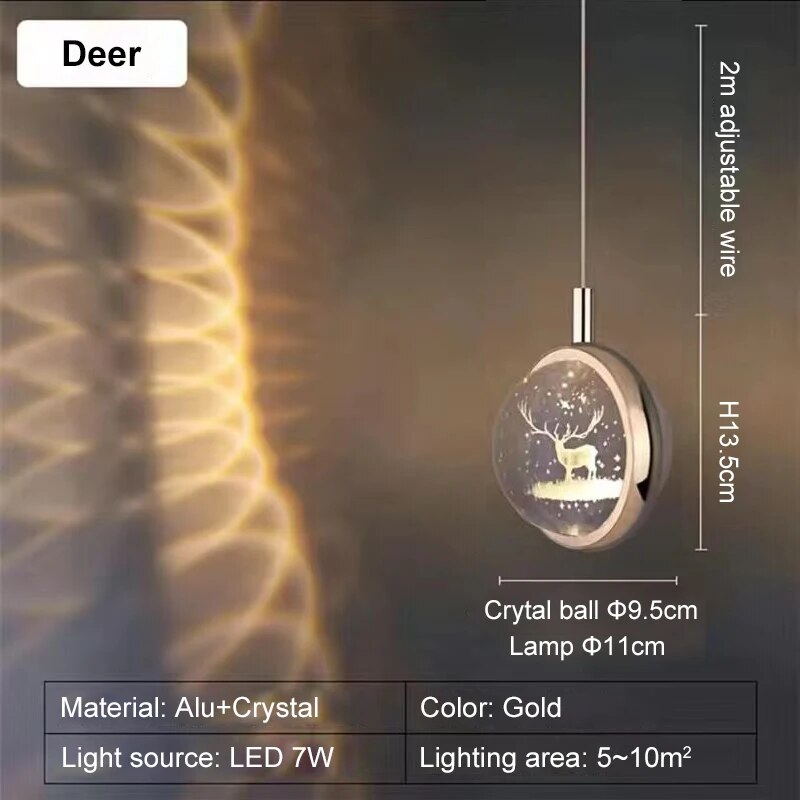 Colorful Crystal Spinner LED Mood Lamp