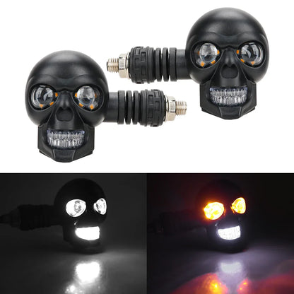 Bold Skull Bike Turn Signal Light