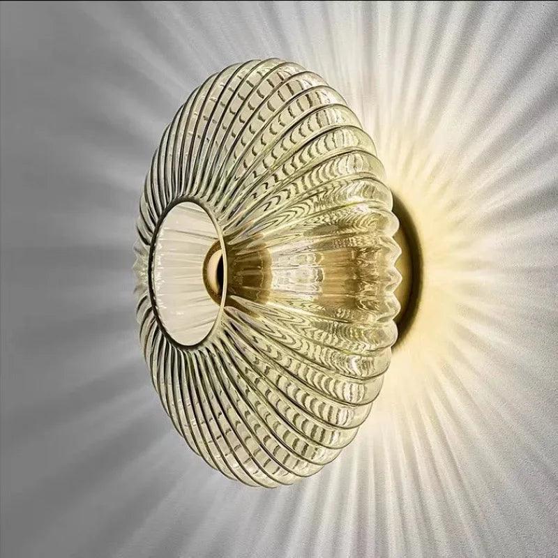 Classic Textured Glass Sconce Light - Pexav