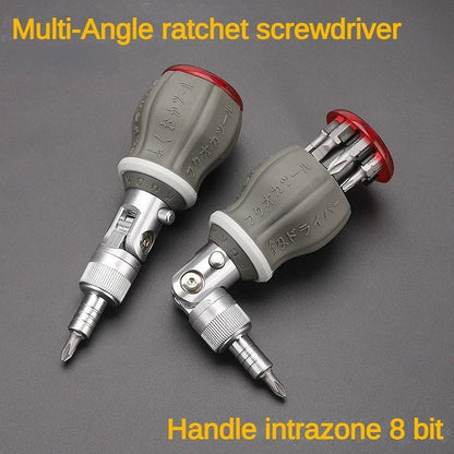 Versatile 8-in-1 Ratchet Screwdriver with Ergo Grip