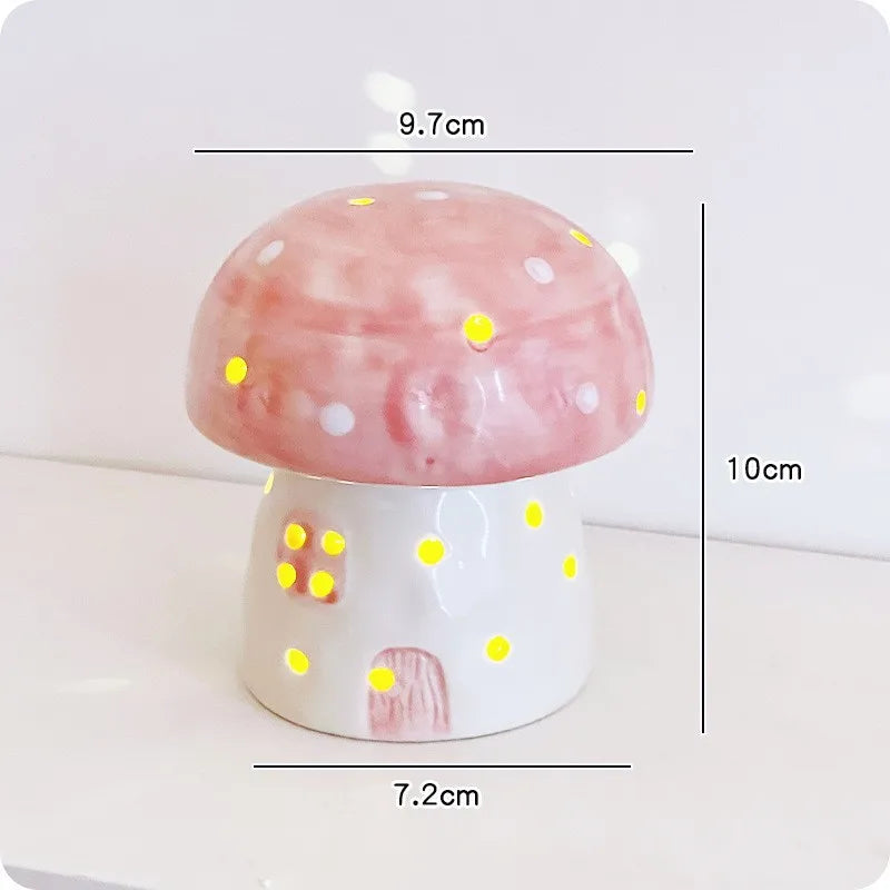 Whimsical Fungi Ceramic Table Lamp