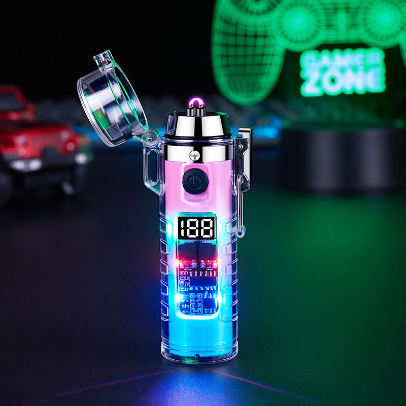 Waterproof Dual Arc Lighter Flashlight