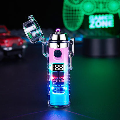 Waterproof Dual Arc Lighter Flashlight