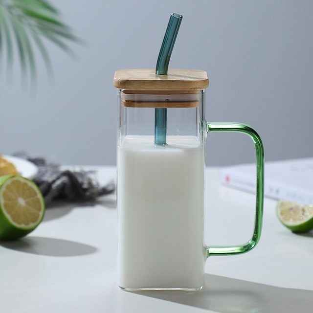 Big Modern Insulated Mug with Straw