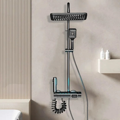 Luxury Rainfall LED Shower Head Light Set - Pexav