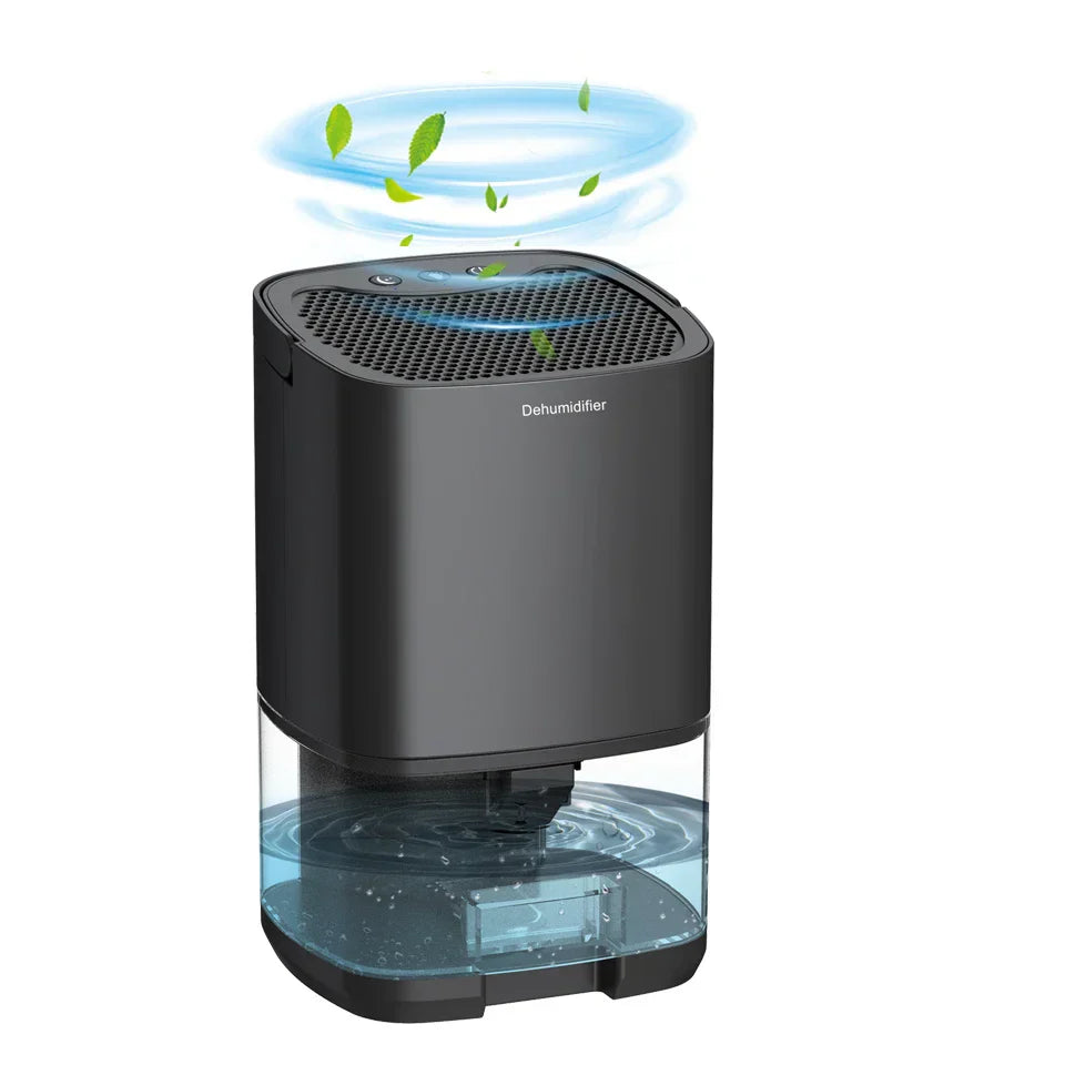 Compact 2-in-1 Dehumidifier with Air Purifier & LED Light