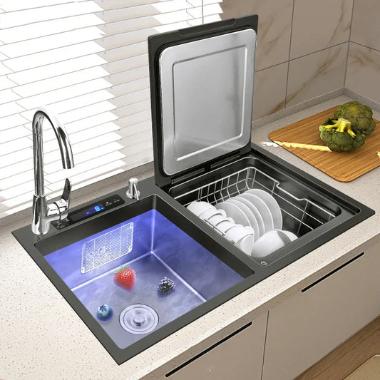 Compact Integrated Dishwasher Kitchen Sink Combo - Pexav