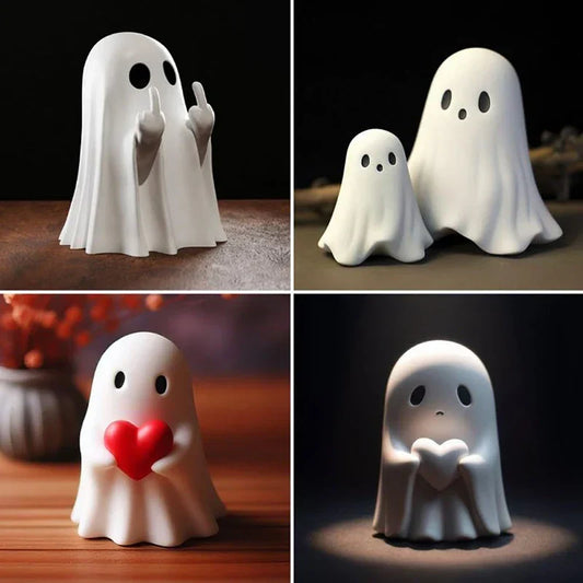 Friendly Spooky Ghost Home Decor Figures - Pexav