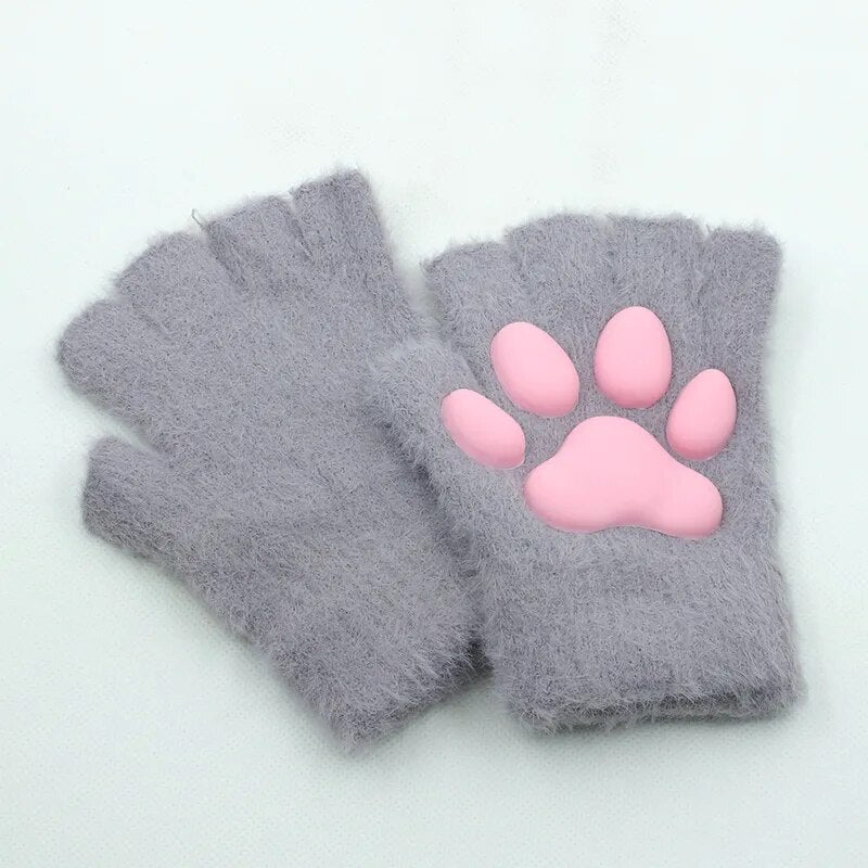 Warm Kitty Paw Touch Gloves