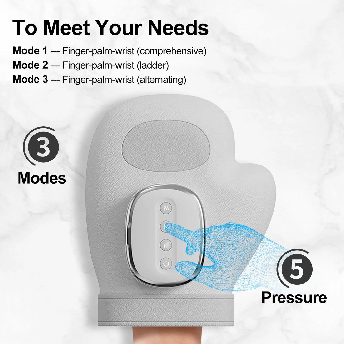 Warm Rechargeable Hand Massager for Pain Relief