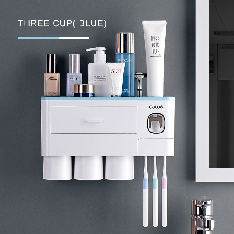 Space-Saving Adhesive Bathroom Storage Rack