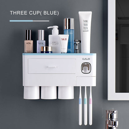 Space-Saving Adhesive Bathroom Storage Rack