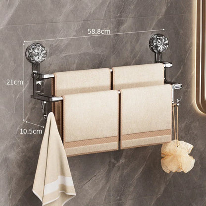 Sturdy Dual Rod Bathroom Towel Holder