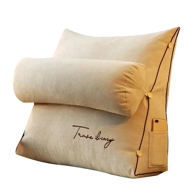 Comfortable Bed Pillow for Reading and TV Support