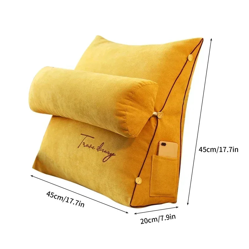 Comfortable Bed Pillow for Reading and TV Support