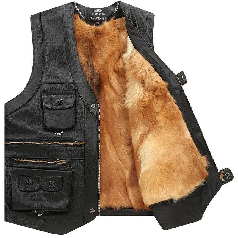 Summer Biker Leather Vest