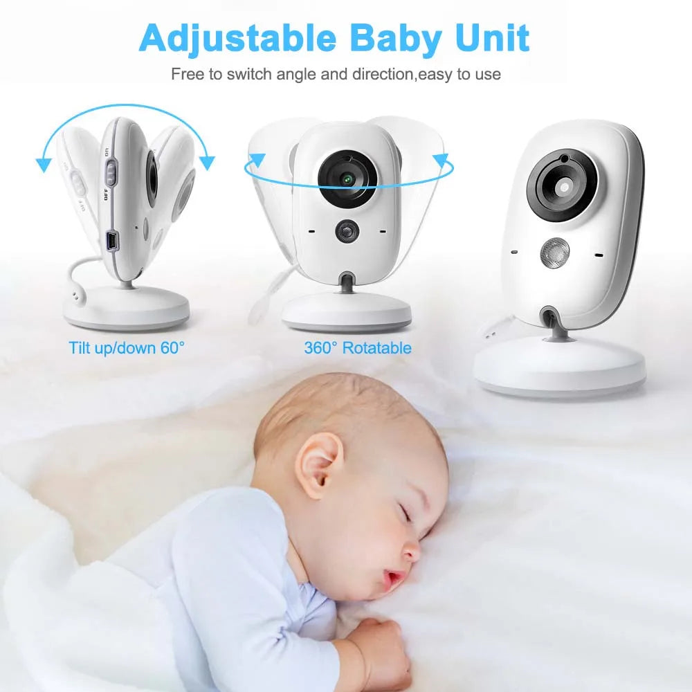 Compact Baby Video Monitor with Night Vision and Audio