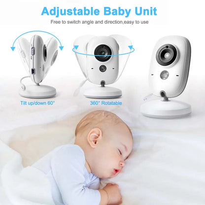 Compact Baby Video Monitor with Night Vision and Audio