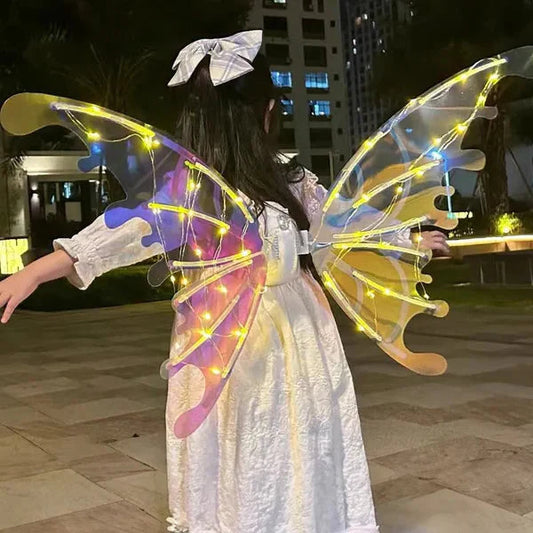 Colorful LED Fairy Wing Costume for Kids - Pexav