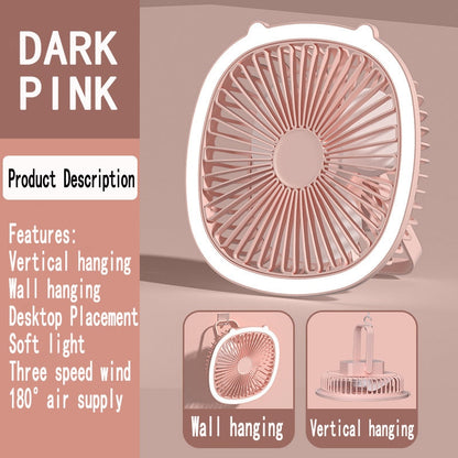 Portable Small LED Night Lamp USB Fan Cooler