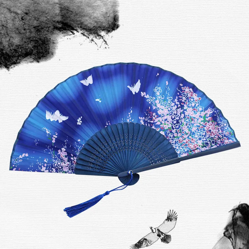 Classic Oriental Floral Folding Fan