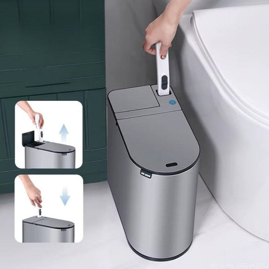 Automatic Toilet Brush Holder with Lid - Pexav