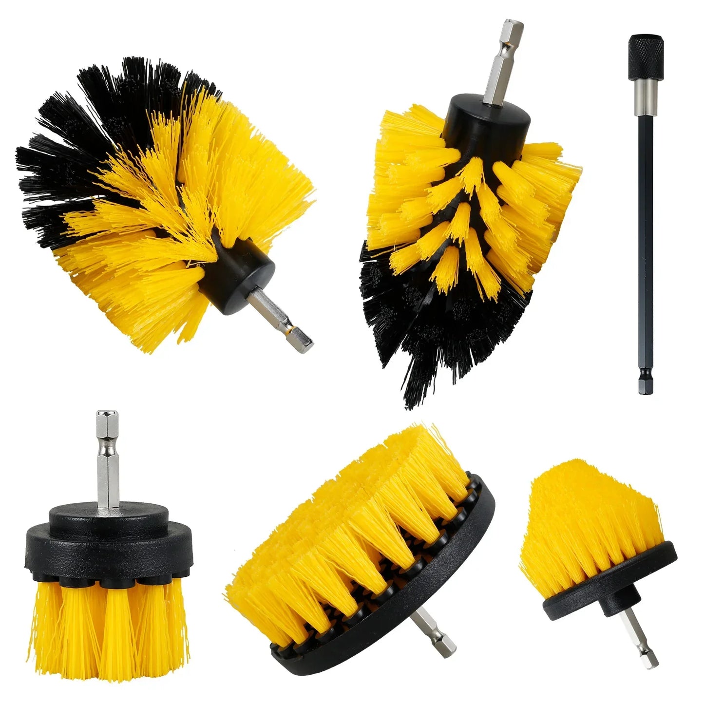 5PCS Power Drill Brush Set Heavy Duty Cleaning Accessories