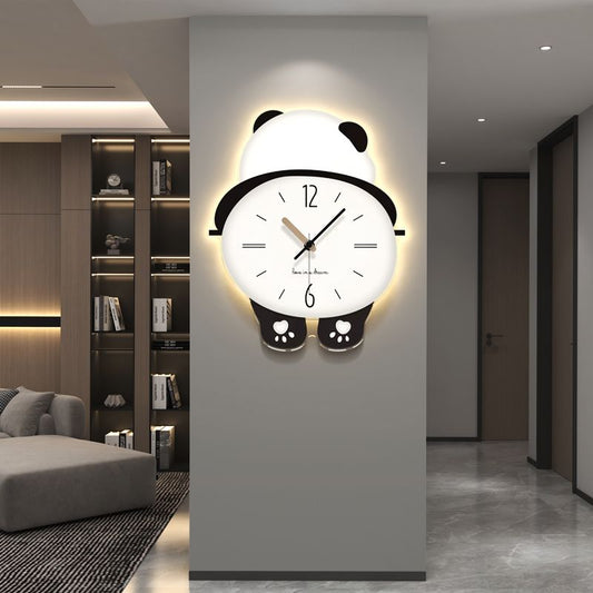 Cute Panda Decorative Wall Clock - Pexav