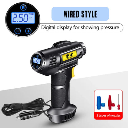 Compact 12V Car Air Pump – Portable Tire Compressor