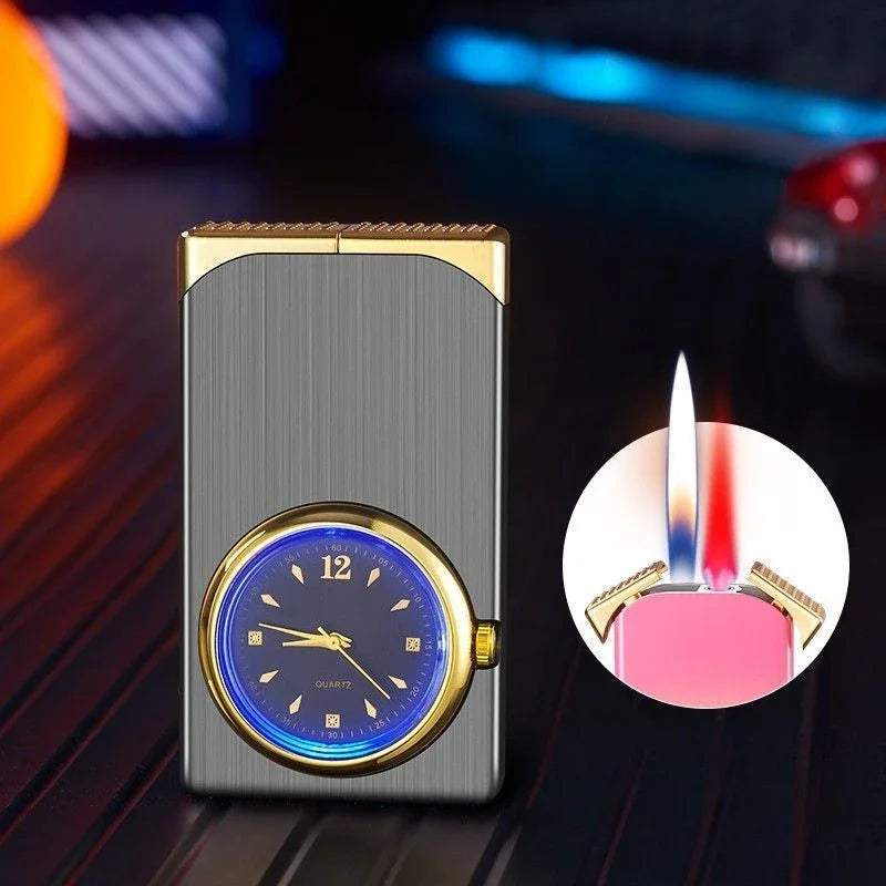 Unique Bi-Color Flame Pattern Watch