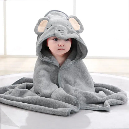 Cute Animal Hooded Baby Robe - Pexav