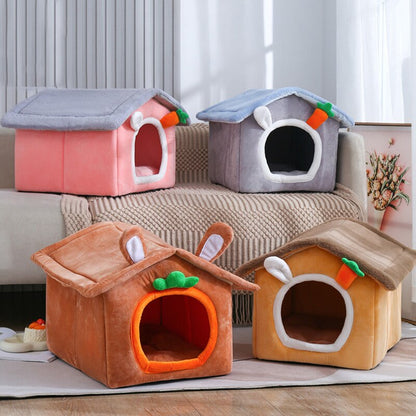 Cozy Removable Soft Pet Bed House - Pexav