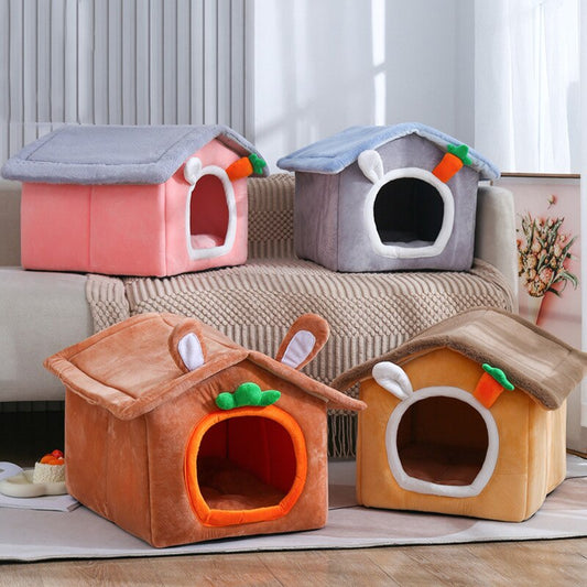 Cozy Removable Soft Pet Bed House - Pexav