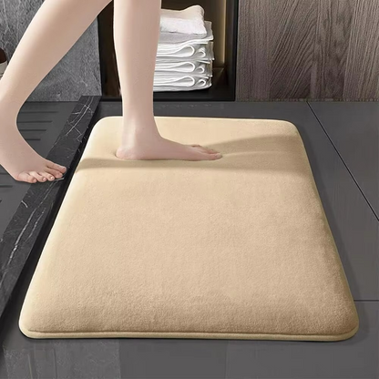 Soft Pink Plush Bathroom Mat