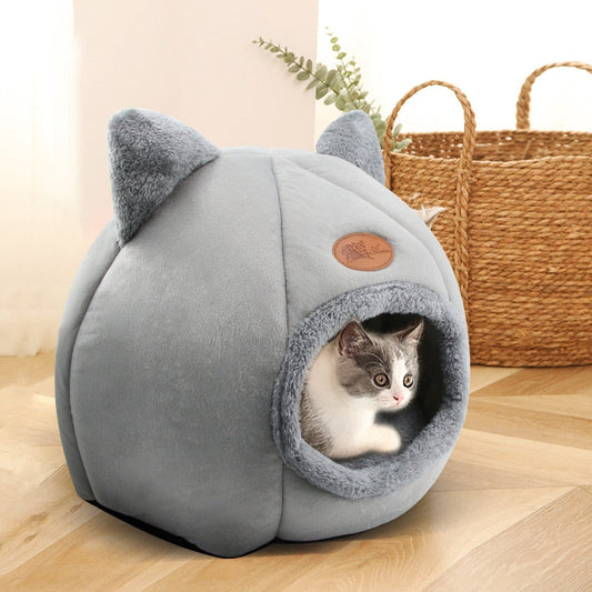 Plush Warm Cat House Bed - Pexav