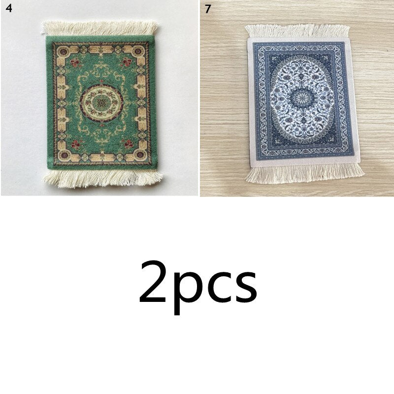 Small Round Rug Style Coffee Table Coaster