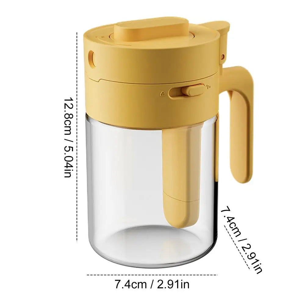 Clear Airtight Spice Jar with Lid and Spoon