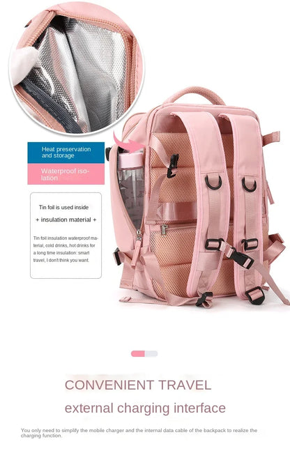 Compact Flight Backpack With Sneaker Pocket