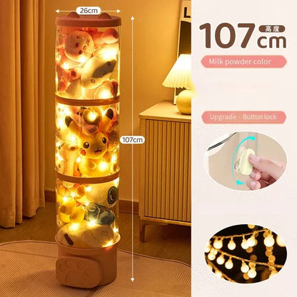 Clear Plastic Toy Box Kids Storage Cube Organizer