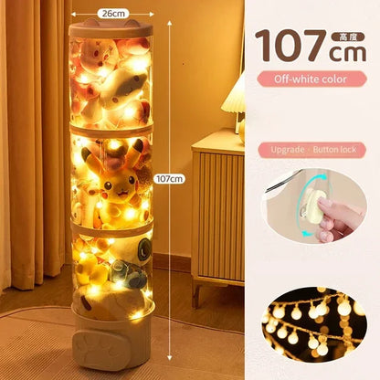 Clear Plastic Toy Box Kids Storage Cube Organizer