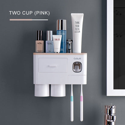 Space-Saving Adhesive Bathroom Storage Rack