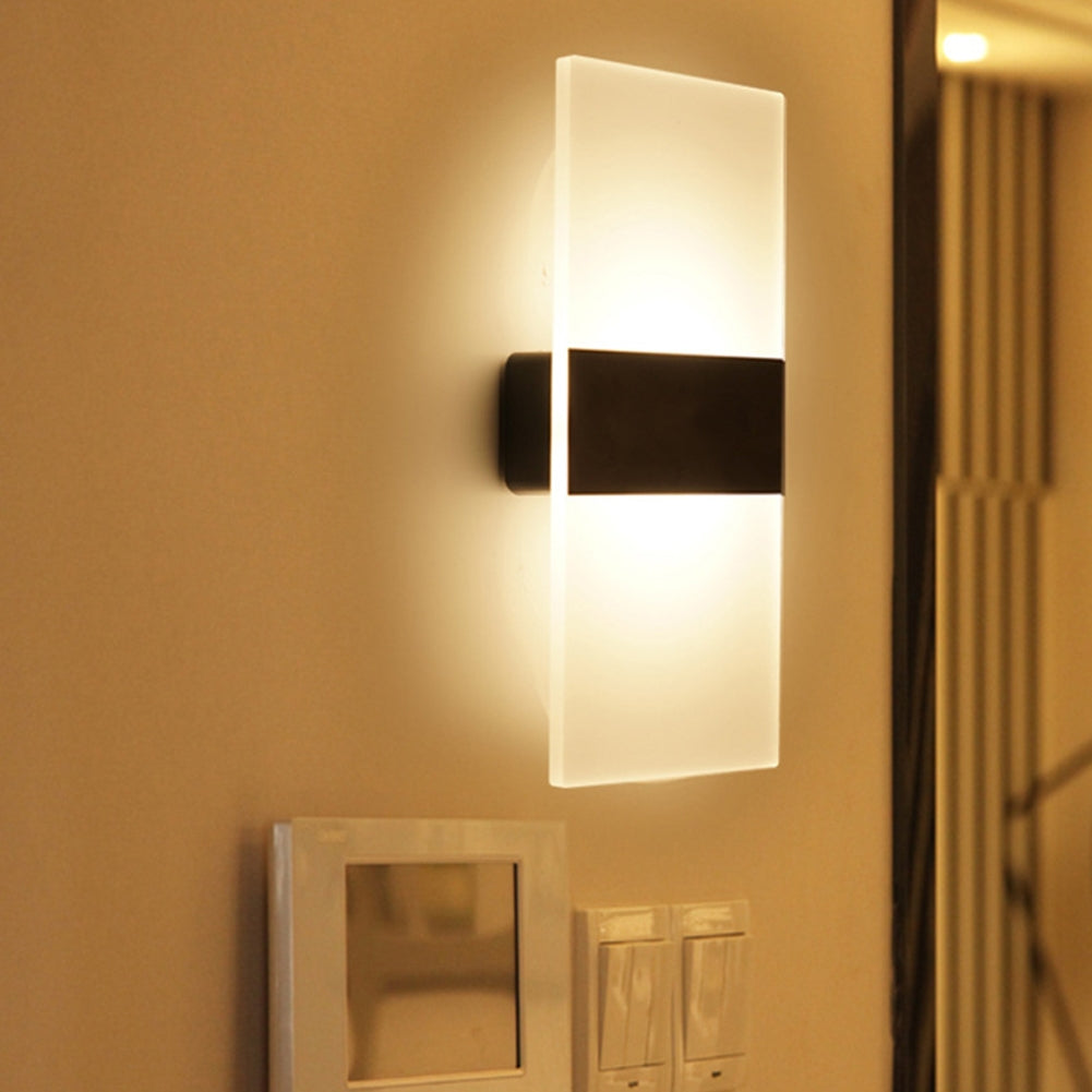 Contemporary LED Metal and Glass Wall Lamp - Pexav
