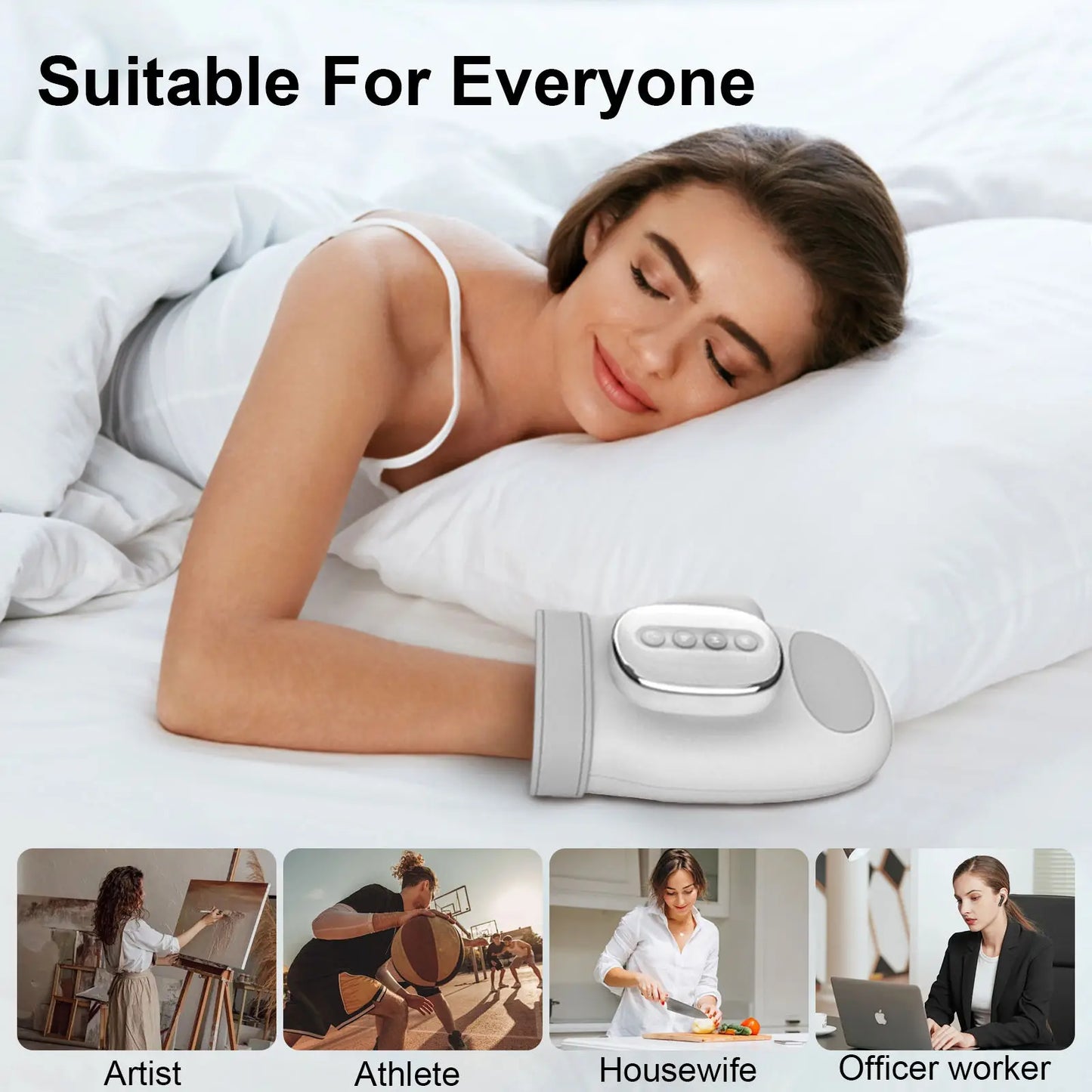 Warm Rechargeable Hand Massager for Pain Relief