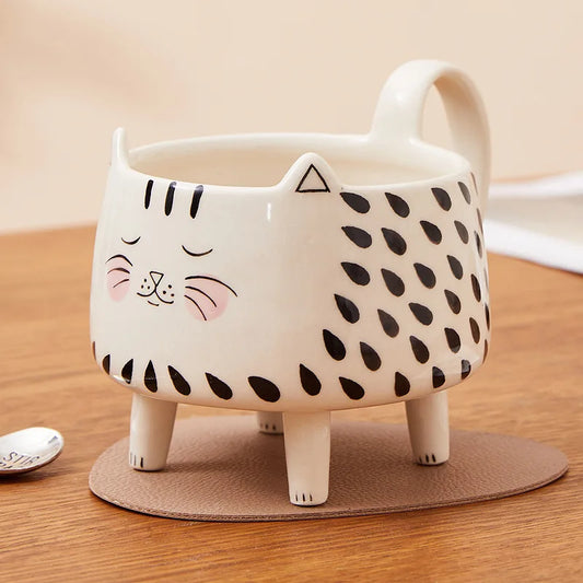 Fun Kitty Tall Ceramic Coffee Mug - Pexav
