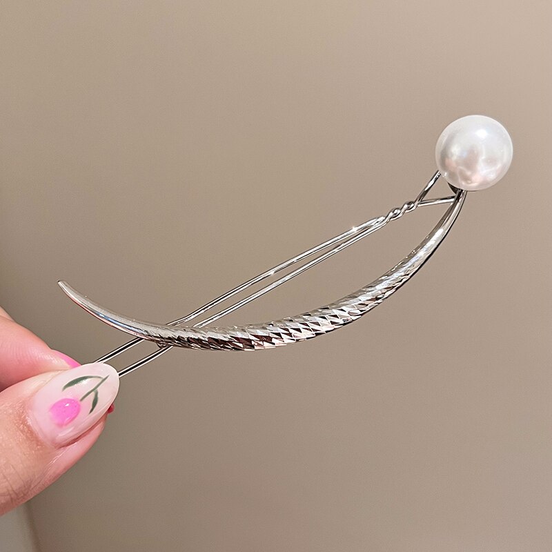 Asian Inspired Luxurious Pearl Hair Barrette
