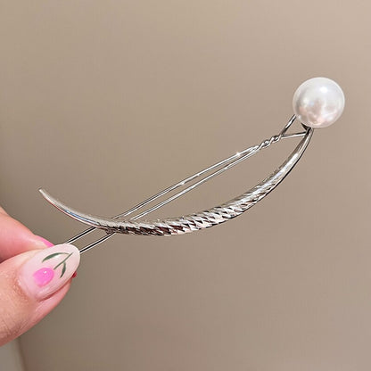 Asian Inspired Luxurious Pearl Hair Barrette