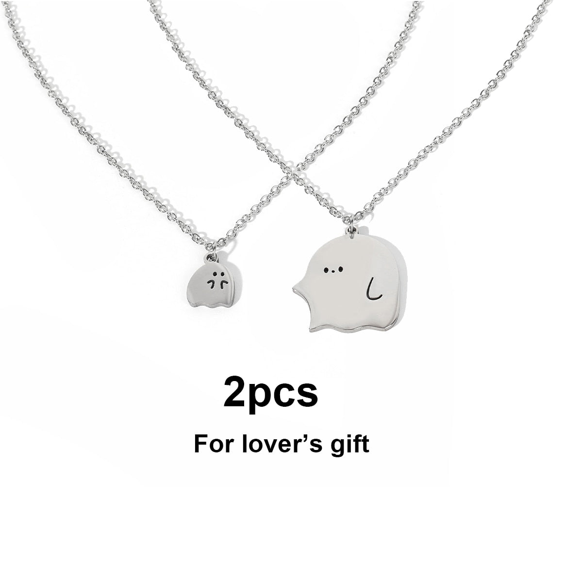 Adorable Ghost Lover Pendant Necklace