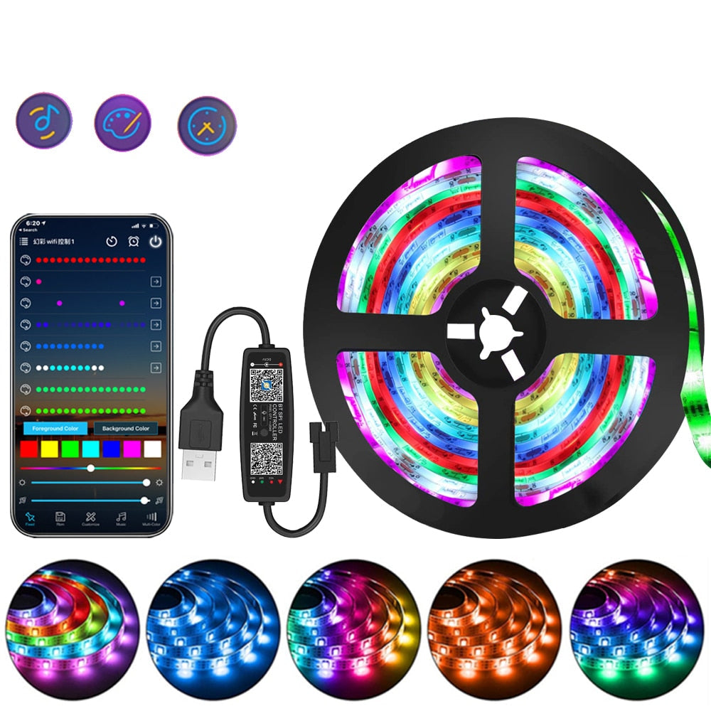 Colorful LED Tape Light - 5V Flexible Strip