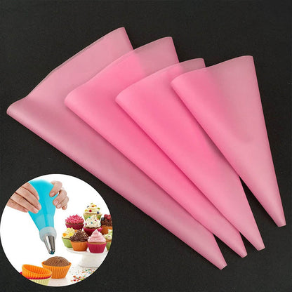 4Pcs Reusable Cake Decorating Piping Bags