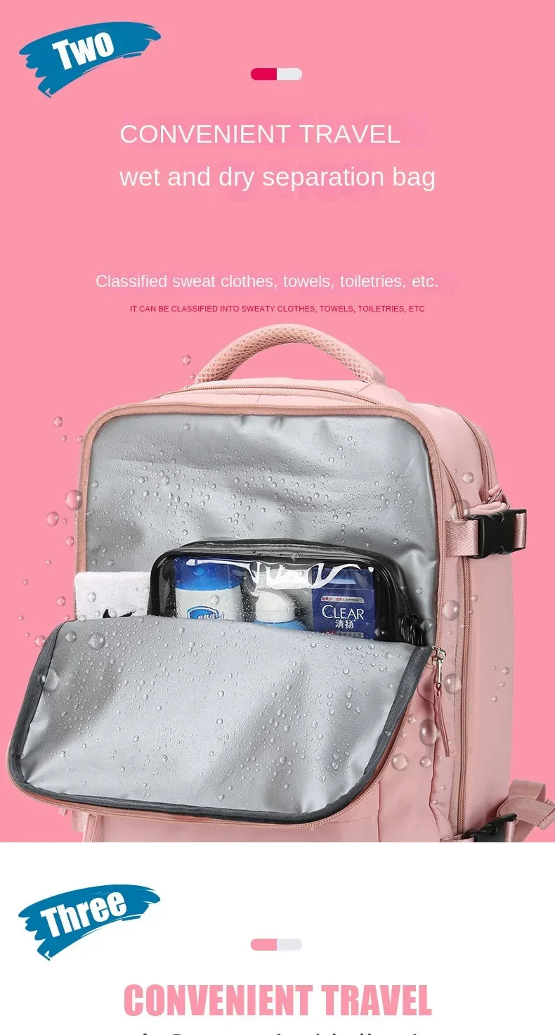 Compact Flight Backpack With Sneaker Pocket